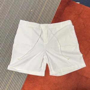 Classic White Men's Linen Shorts